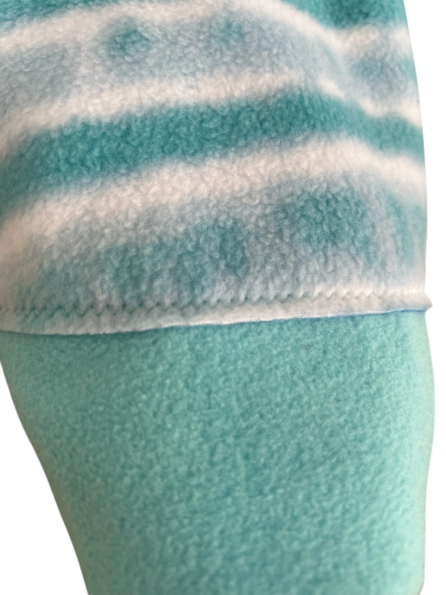 12-24 Month Car Seat Poncho-Aqua and White Striped
