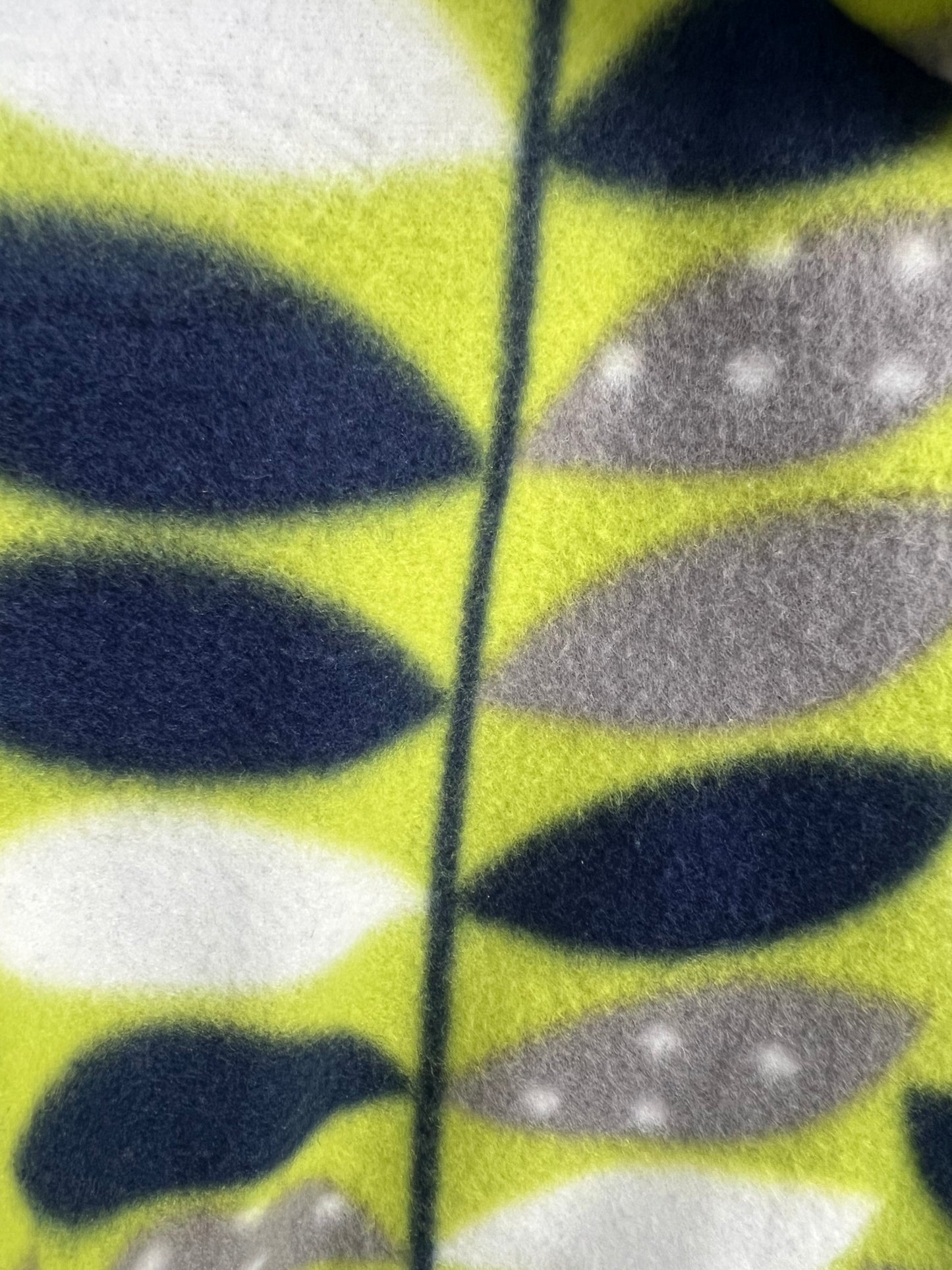6-12 Month Poncho-Green and Blue Leaves