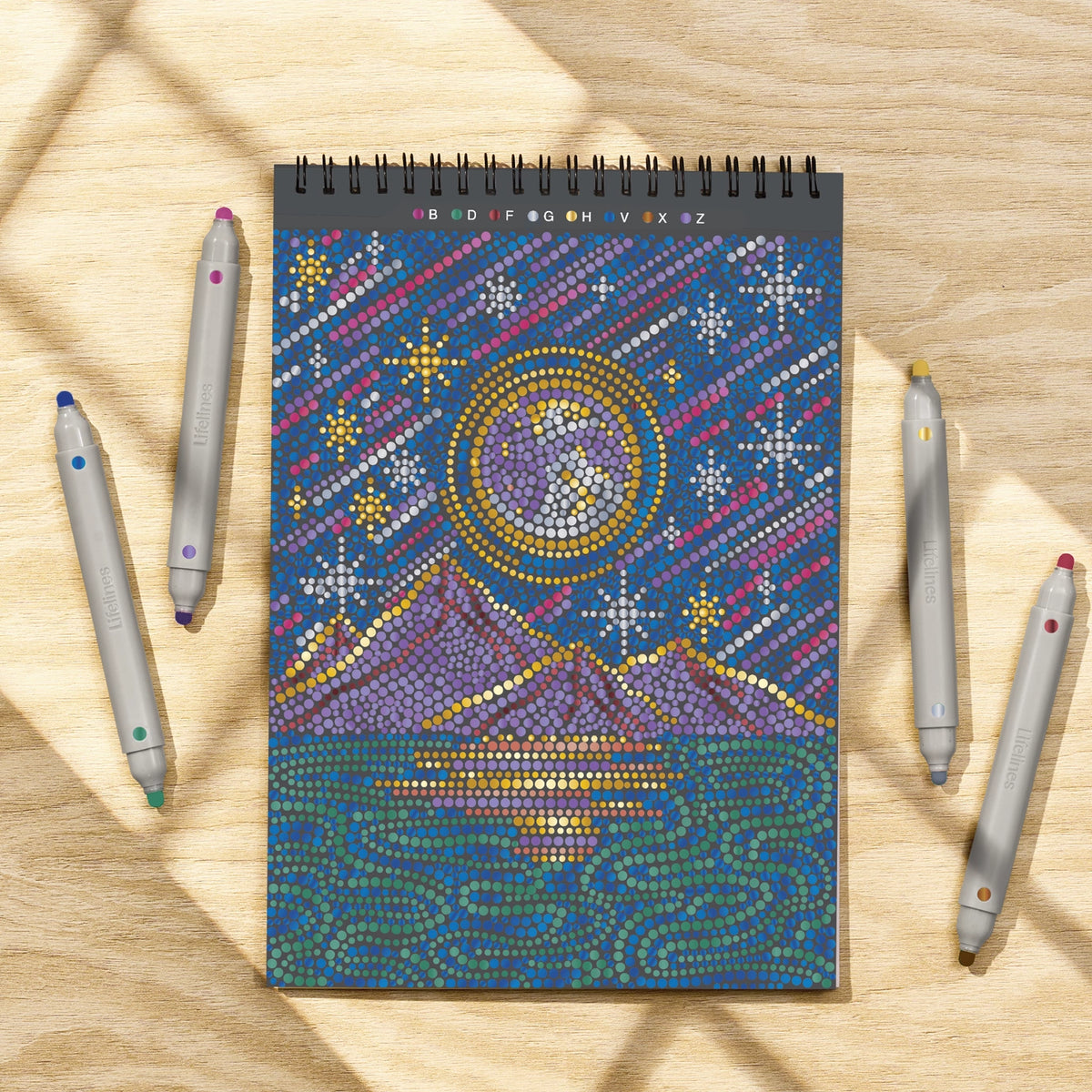 FlowArt Into the Galaxy-Metalic Color by Dot Coloring Book