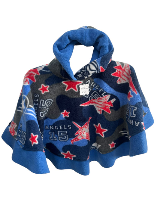 12-24 Month Car Seat Poncho- Blue Angels Jet Plane