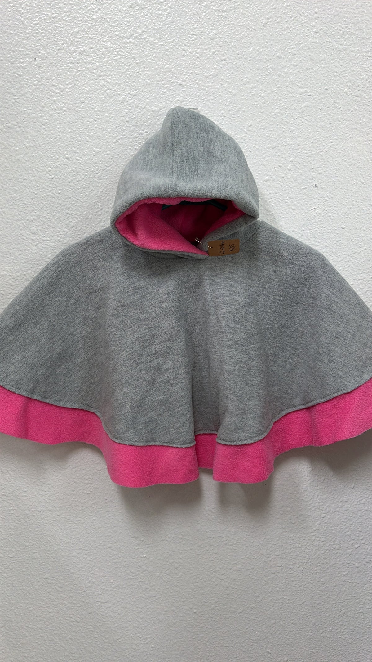 12-24 Month Car Seat Poncho-Gray and Pink