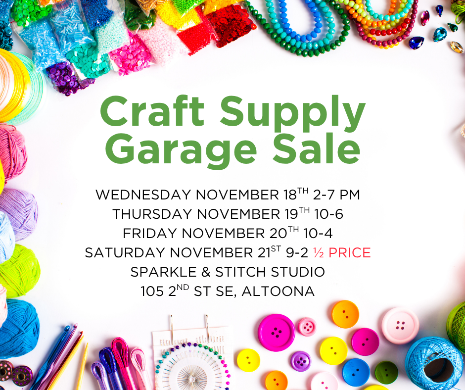 Craft Supply Garage Sale Registration and Drop-Off