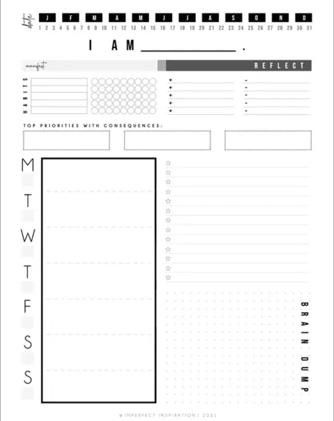 Weekly ADHD Notepad Planner