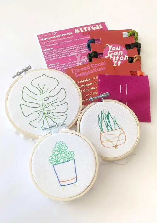 Plant Trio Embroidery Kit